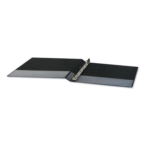 Deluxe Round Ring View Binder, 3 Rings, 0.5" Capacity, 11 X 8.5, Black
