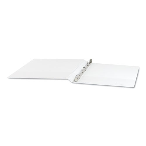 Deluxe Round Ring View Binder, 3 Rings, 0.5" Capacity, 11 X 8.5, White