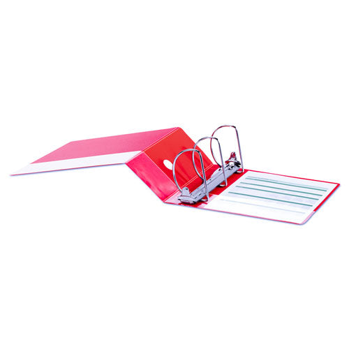 Deluxe Non-view D-ring Binder With Label Holder, 3 Rings, 5" Capacity, 11 X 8.5, Red