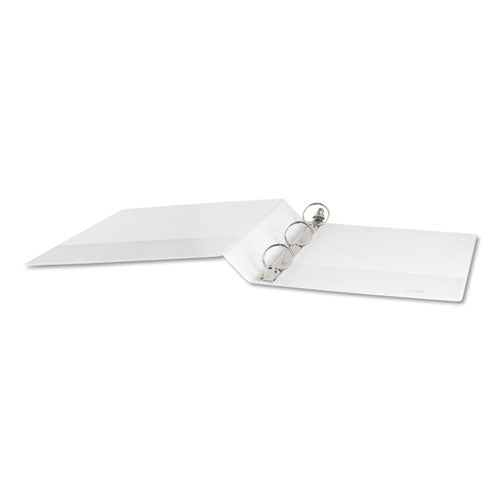 Deluxe Round Ring View Binder, 3 Rings, 1.5" Capacity, 11 X 8.5, White