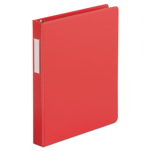 Deluxe Non-view D-ring Binder With Label Holder, 3 Rings, 1" Capacity, 11 X 8.5, Red
