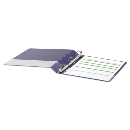 Deluxe Non-view D-ring Binder With Label Holder, 3 Rings, 1" Capacity, 11 X 8.5, Navy Blue