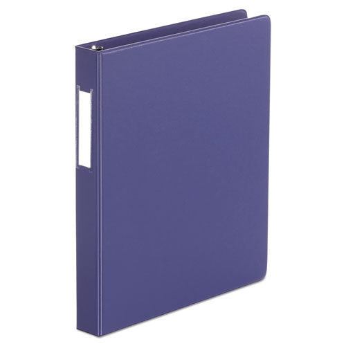 Deluxe Non-view D-ring Binder With Label Holder, 3 Rings, 1" Capacity, 11 X 8.5, Navy Blue
