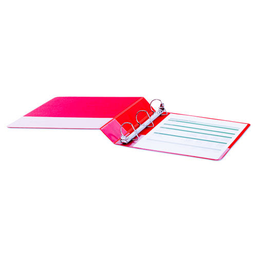 Deluxe Non-view D-ring Binder With Label Holder, 3 Rings, 1.5" Capacity, 11 X 8.5, Red