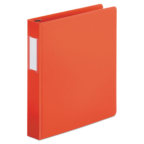 Deluxe Non-view D-ring Binder With Label Holder, 3 Rings, 1.5" Capacity, 11 X 8.5, Red