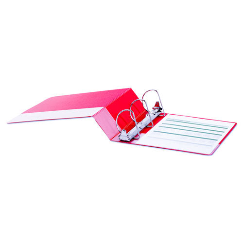 Deluxe Non-view D-ring Binder With Label Holder, 3 Rings, 3" Capacity, 11 X 8.5, Red