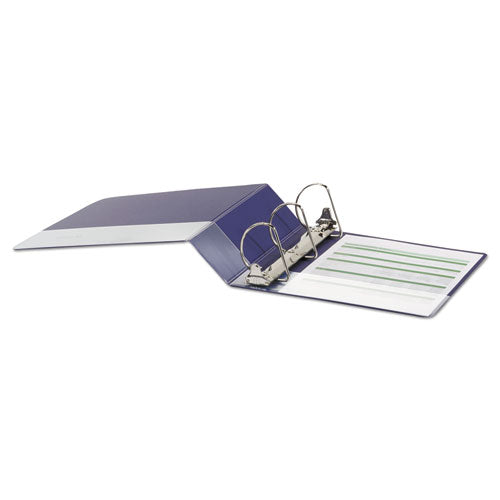 Deluxe Non-view D-ring Binder With Label Holder, 3 Rings, 3" Capacity, 11 X 8.5, Navy Blue