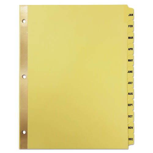 Deluxe Preprinted Plastic Coated Tab Dividers With Black Printing, 31-tab, 1 To 31, 11 X 8.5, Buff, 1 Set