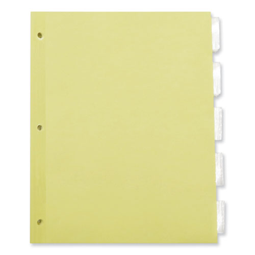 Insertable Tab Index, 5-tab, 11 X 8.5, Buff, 24 Sets