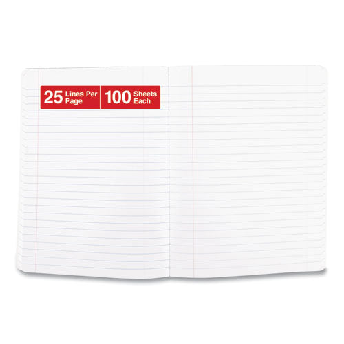 Composition Book, Wide-legal Rule, Black Marble Cover, 9.75 X 7.5, 100 Sheets