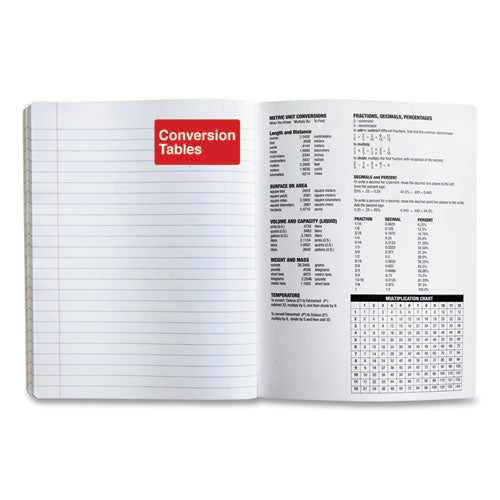 Composition Book, Wide-legal Rule, Black Marble Cover, 9.75 X 7.5, 100 Sheets, 6-pack
