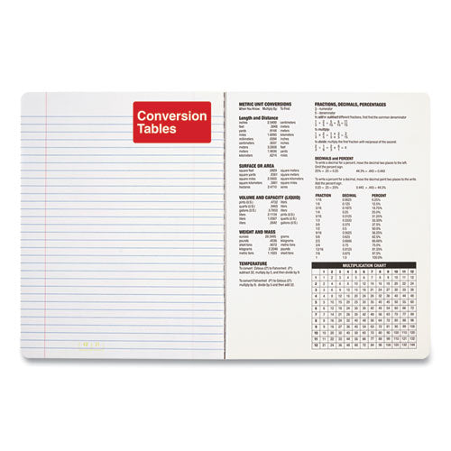 Composition Book, Medium-college Rule, Black Marble Cover, 9.75 X 7.5, 100 Sheets
