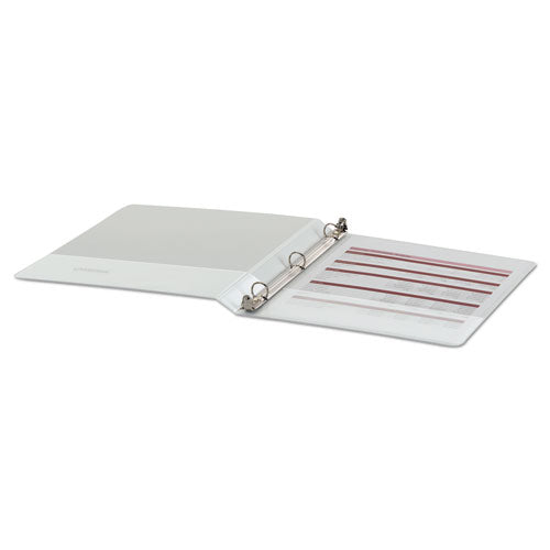 Economy Round Ring View Binder, 3 Rings, 0.5" Capacity, 11 X 8.5, White, 6-pack