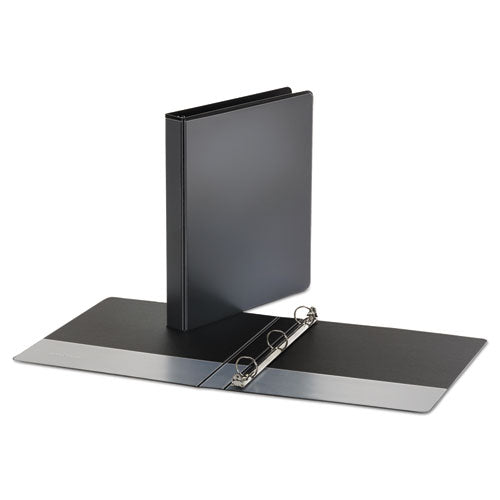 Economy Round Ring View Binder, 3 Rings, 1" Capacity, 11 X 8.5, Black, 12-carton