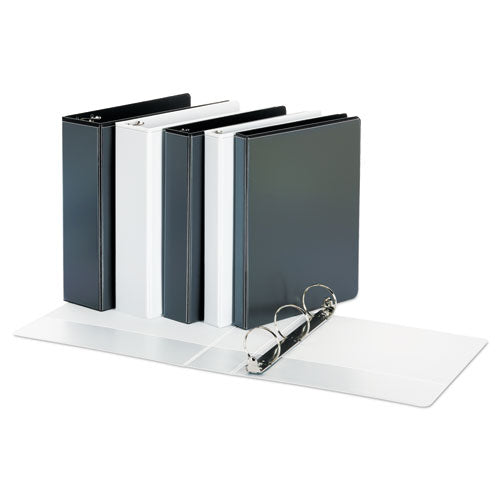 Economy Round Ring View Binder, 3 Rings, 1" Capacity, 11 X 8.5, White, 12-carton