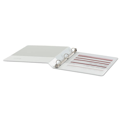 Economy Round Ring View Binder, 3 Rings, 1" Capacity, 11 X 8.5, White, 6-pack