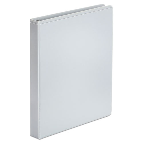 Economy Round Ring View Binder, 3 Rings, 1" Capacity, 11 X 8.5, White, 6-pack