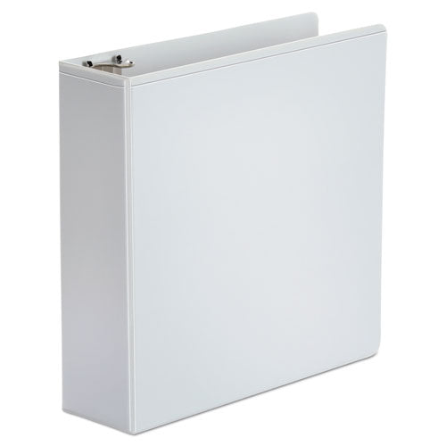 Economy Round Ring View Binder, 3 Rings, 3" Capacity, 11 X 8.5, White, 6-pack