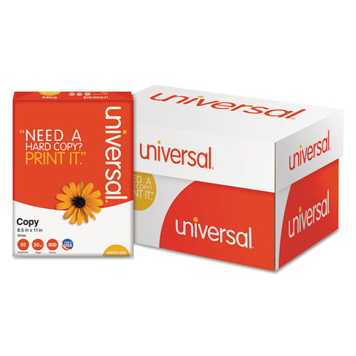 Copy Paper, 92 Bright, 20lb, 8.5 X 11, White, 500 Sheets-ream, 10 Reams-carton