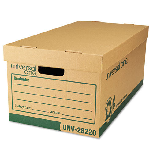 Recycled Heavy-duty Record Storage Box, Letter Files, Kraft-green, 12-carton