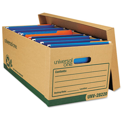 Recycled Heavy-duty Record Storage Box, Letter Files, Kraft-green, 12-carton