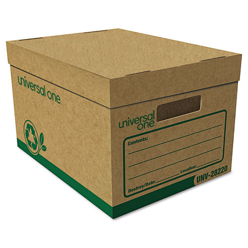 Recycled Heavy-duty Record Storage Box, Letter Files, Kraft-green, 12-carton