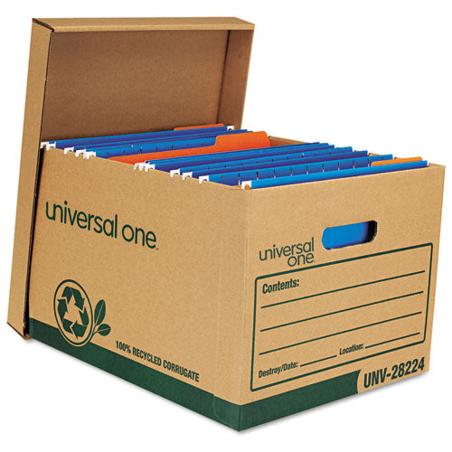 Recycled Heavy-duty Record Storage Box, Letter-legal Files, Kraft-green, 12-carton