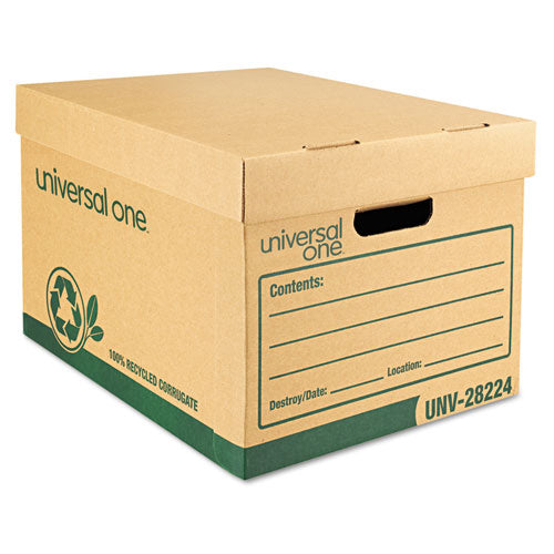 Recycled Heavy-duty Record Storage Box, Letter-legal Files, Kraft-green, 12-carton
