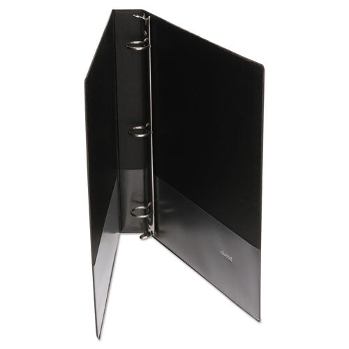 Economy Non-view Round Ring Binder, 3 Rings, 0.5" Capacity, 11 X 8.5, Black