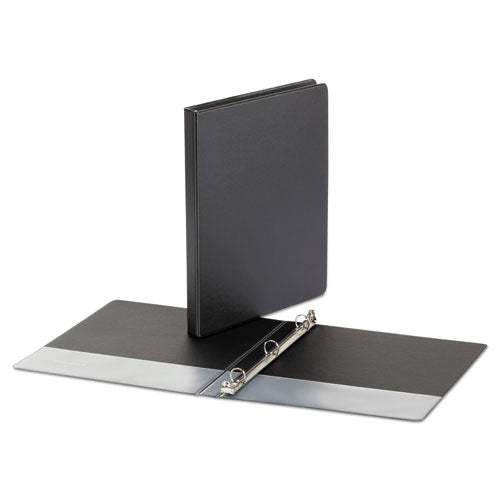Economy Non-view Round Ring Binder, 3 Rings, 0.5" Capacity, 11 X 8.5, Black