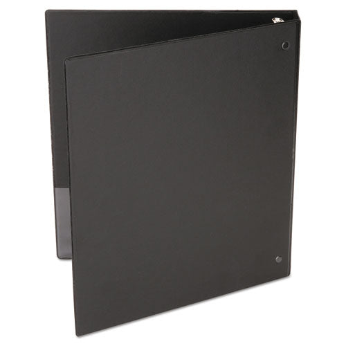 Economy Non-view Round Ring Binder, 3 Rings, 0.5" Capacity, 11 X 8.5, Black