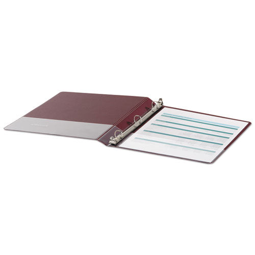 Economy Non-view Round Ring Binder, 3 Rings, 0.5" Capacity, 11 X 8.5, Burgundy
