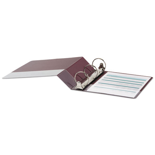 Economy Non-view Round Ring Binder, 3 Rings, 3" Capacity, 11 X 8.5, Burgundy