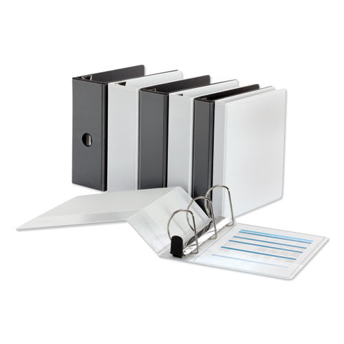 Deluxe Easy-to-open D-ring View Binder, 3 Rings, 1" Capacity, 11 X 8.5, Black