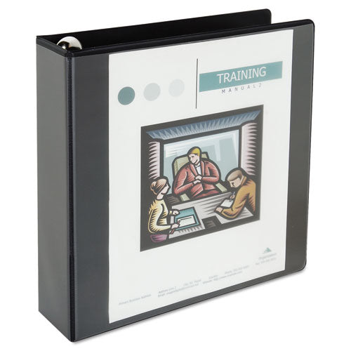 Deluxe Easy-to-open Round-ring View Binder, 3 Rings, 2" Capacity, 11 X 8.5, Black