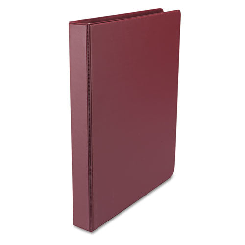 Economy Non-view Round Ring Binder, 3 Rings, 1" Capacity, 11 X 8.5, Burgundy