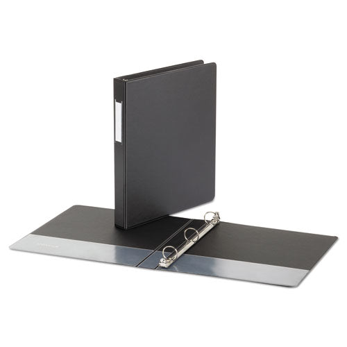 Economy Non-view Round Ring Binder, 3 Rings, 1" Capacity, 11 X 8.5, Black