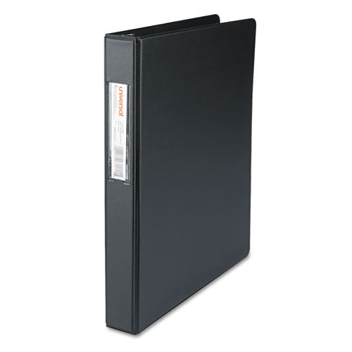 Economy Non-view Round Ring Binder, 3 Rings, 1" Capacity, 11 X 8.5, Black