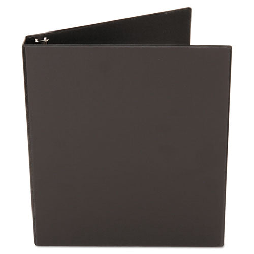 Economy Non-view Round Ring Binder, 3 Rings, 1" Capacity, 11 X 8.5, Black