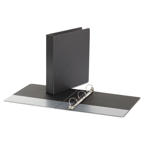 Economy Non-view Round Ring Binder, 3 Rings, 1.5" Capacity, 11 X 8.5, Black, 4-pack