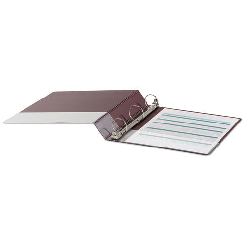 Economy Non-view Round Ring Binder, 3 Rings, 1.5" Capacity, 11 X 8.5, Burgundy