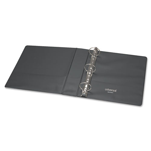 Economy Non-view Round Ring Binder, 3 Rings, 2" Capacity, 11 X 8.5, Black