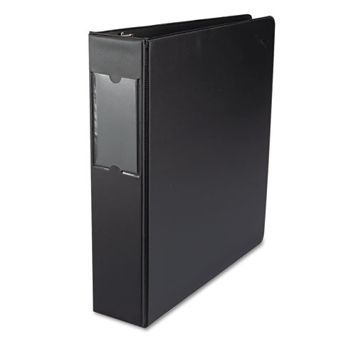 Economy Non-view Round Ring Binder, 3 Rings, 2" Capacity, 11 X 8.5, Black