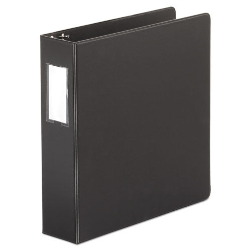 Economy Non-view Round Ring Binder, 3 Rings, 2" Capacity, 11 X 8.5, Black