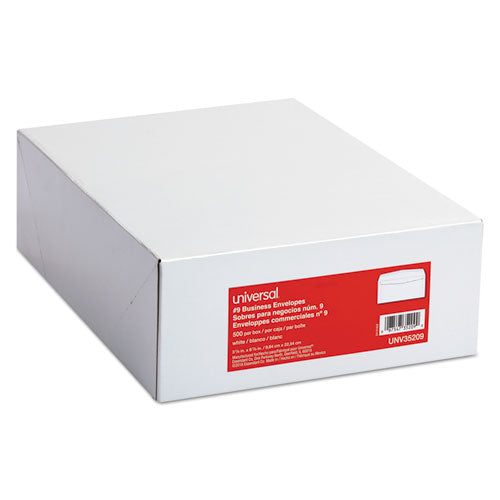 Business Envelope, #9, Squar Flap, Gummed Closure, 3.88 X 8.88, White, 500-box