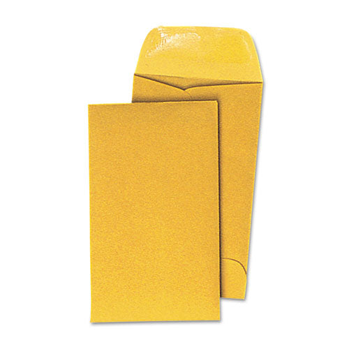 Kraft Coin Envelope, #1, Round Flap, Gummed Closure, 2.25 X 3.5, Light Brown Kraft, 500-box