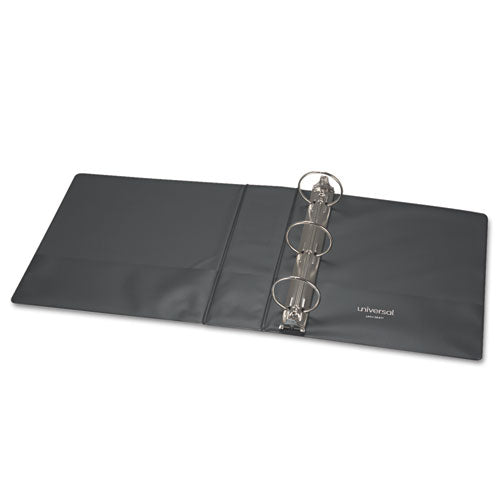 Economy Non-view Round Ring Binder, 3 Rings, 3" Capacity, 11 X 8.5, Black