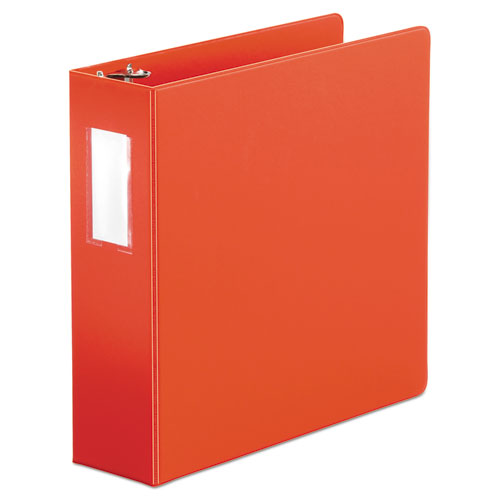Economy Non-view Round Ring Binder, 3 Rings, 3" Capacity, 11 X 8.5, Red