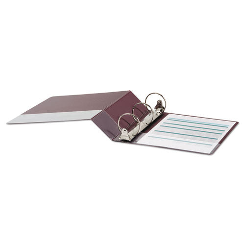 Economy Non-view Round Ring Binder, 3 Rings, 3" Capacity, 11 X 8.5, Burgundy