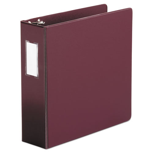 Economy Non-view Round Ring Binder, 3 Rings, 3" Capacity, 11 X 8.5, Burgundy